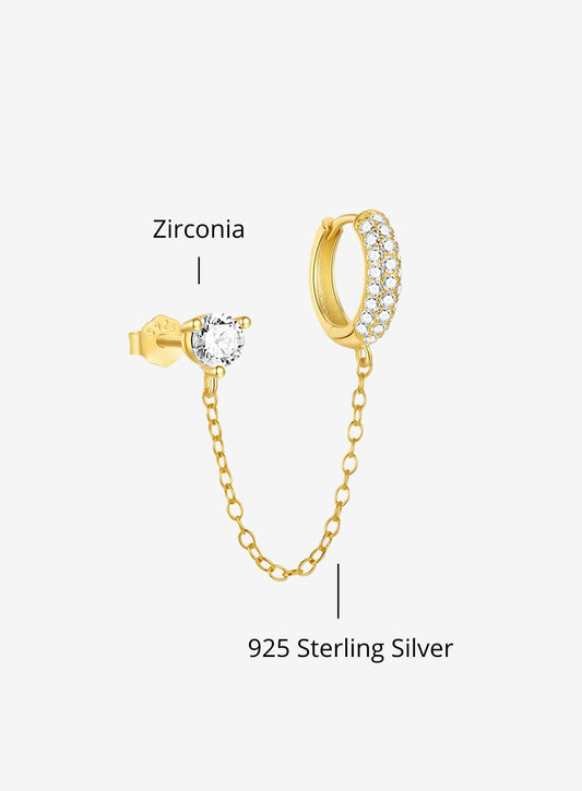 Solo Pavé Chain Huggie