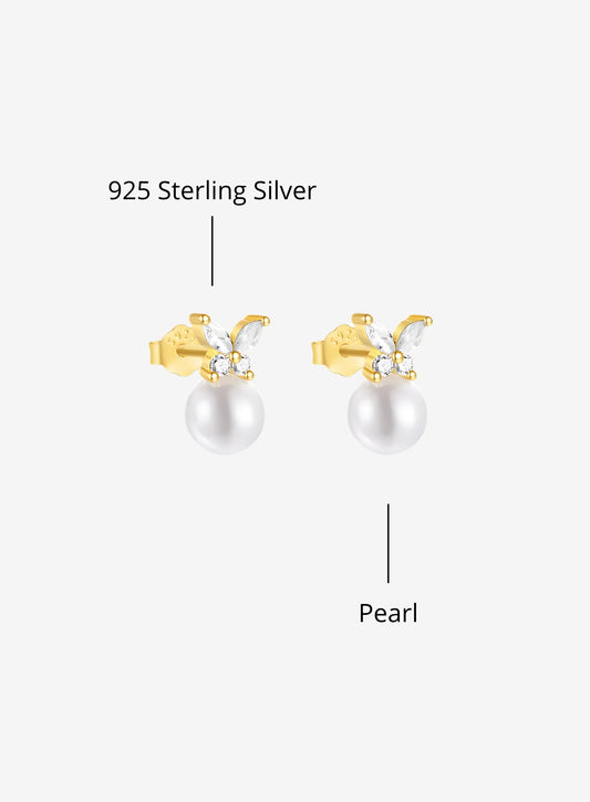 Pearl Butterfly Studs