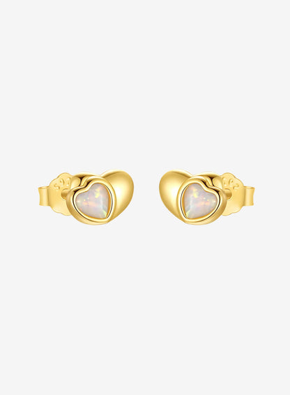 Double Heart Studs