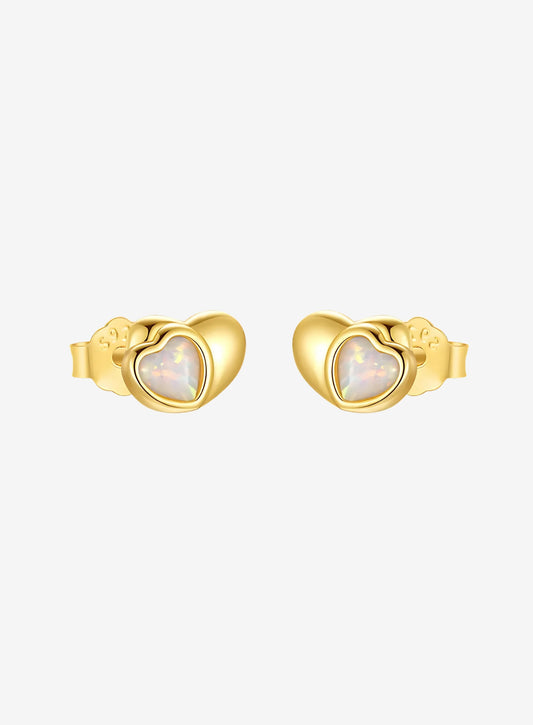 Double Heart Studs
