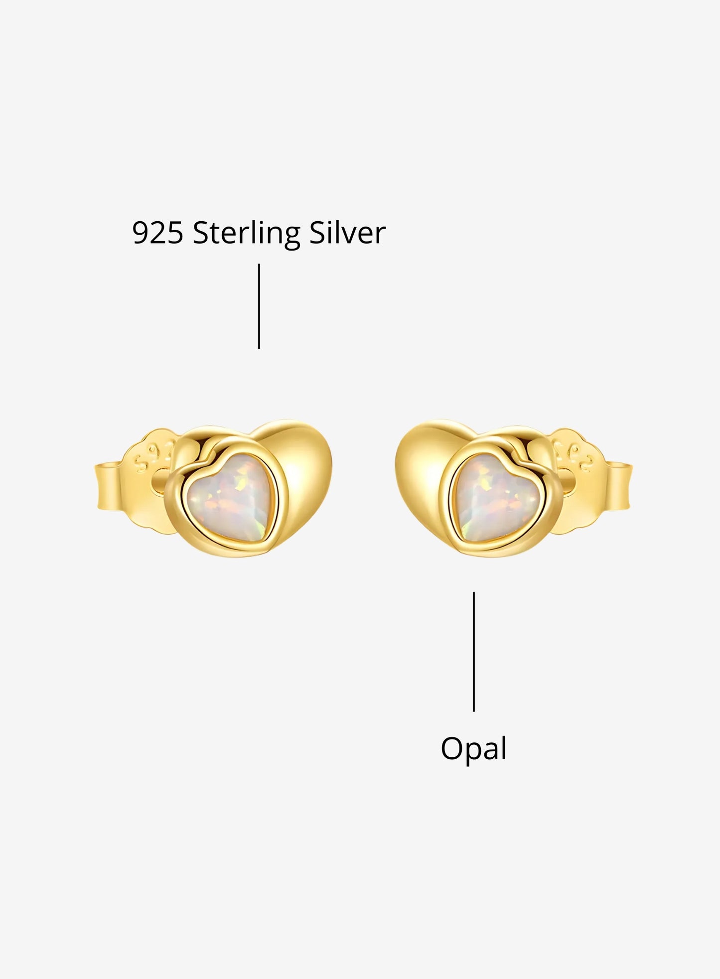 Double Heart Studs