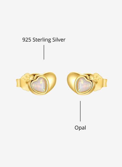 Double Heart Studs