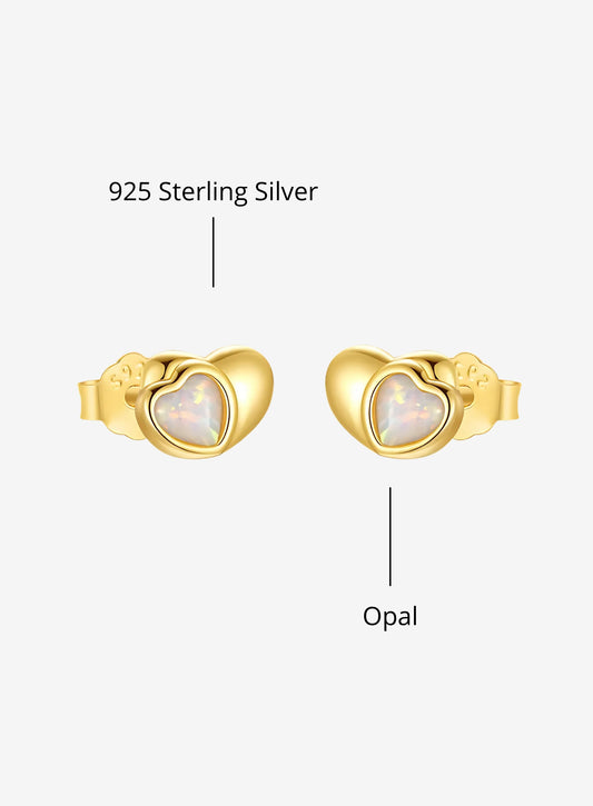 Double Heart Studs