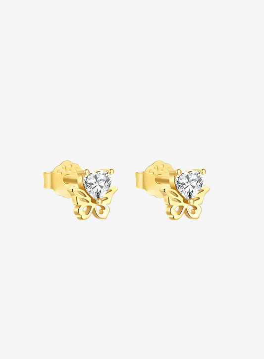Butterfly Heart Studs