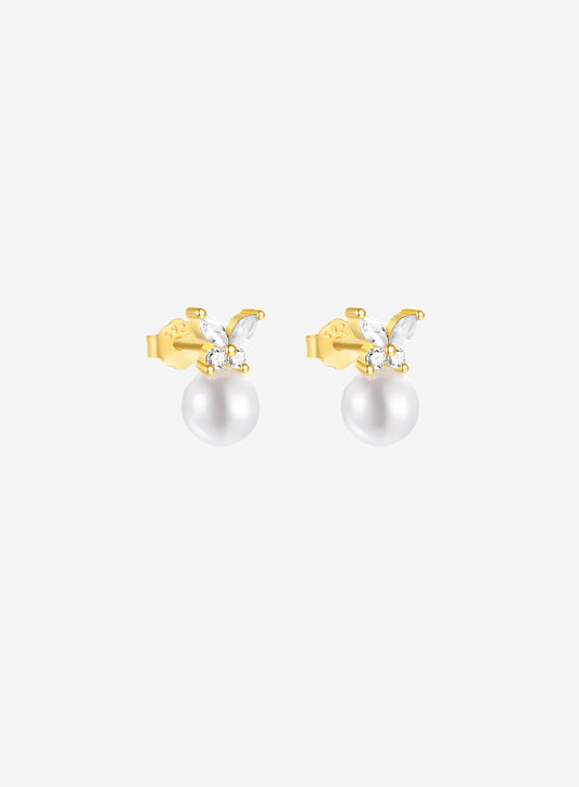Pearl Butterfly Studs