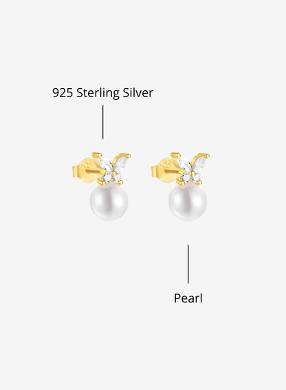 Pearl Butterfly Studs