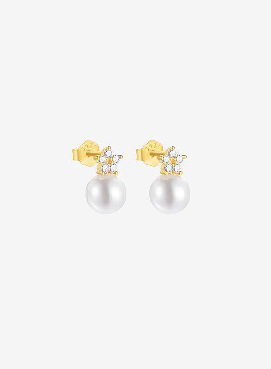 Floral Pearl Studs