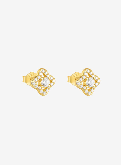 Clover Pavé Studs
