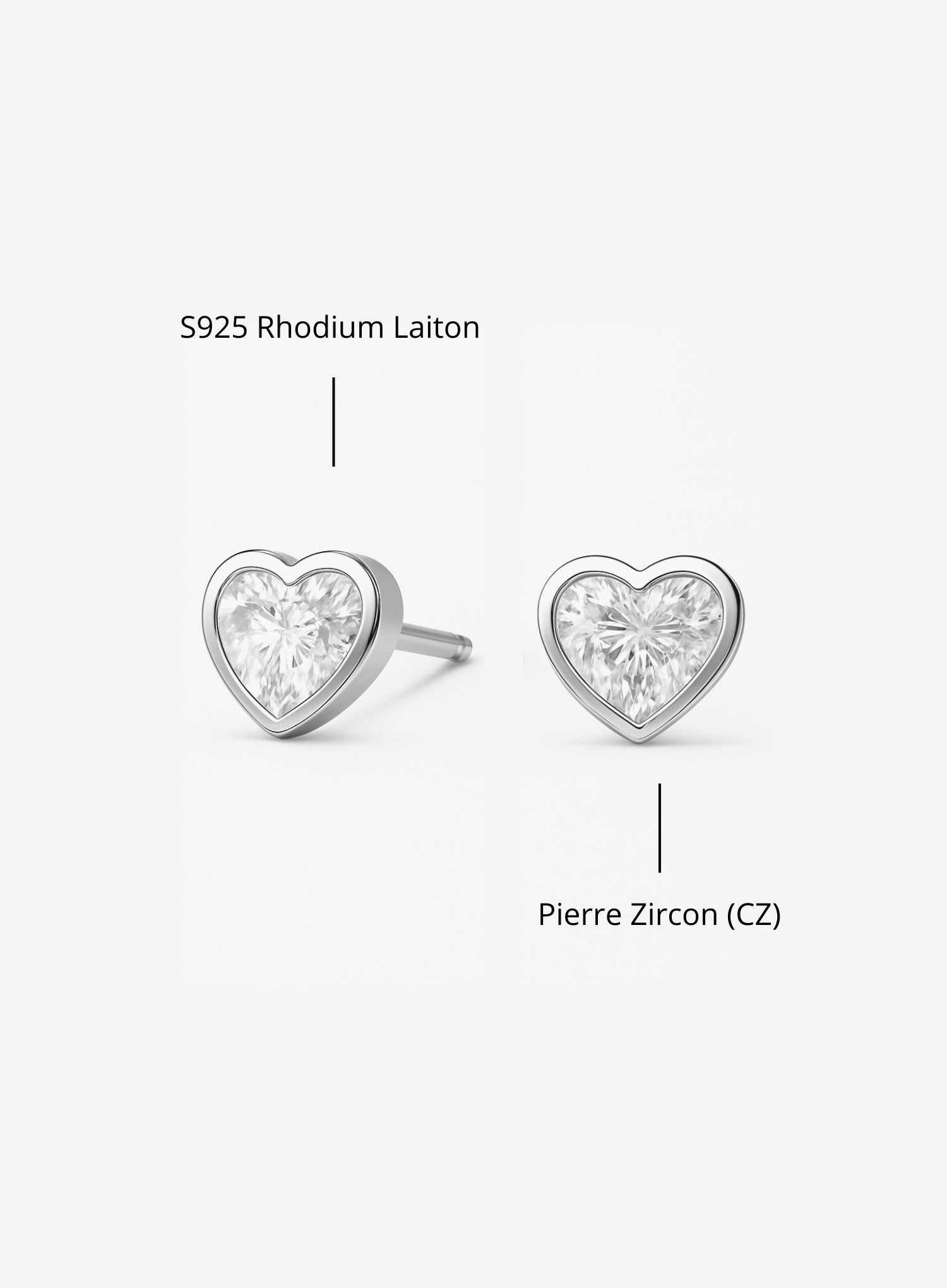 Heartline Studs