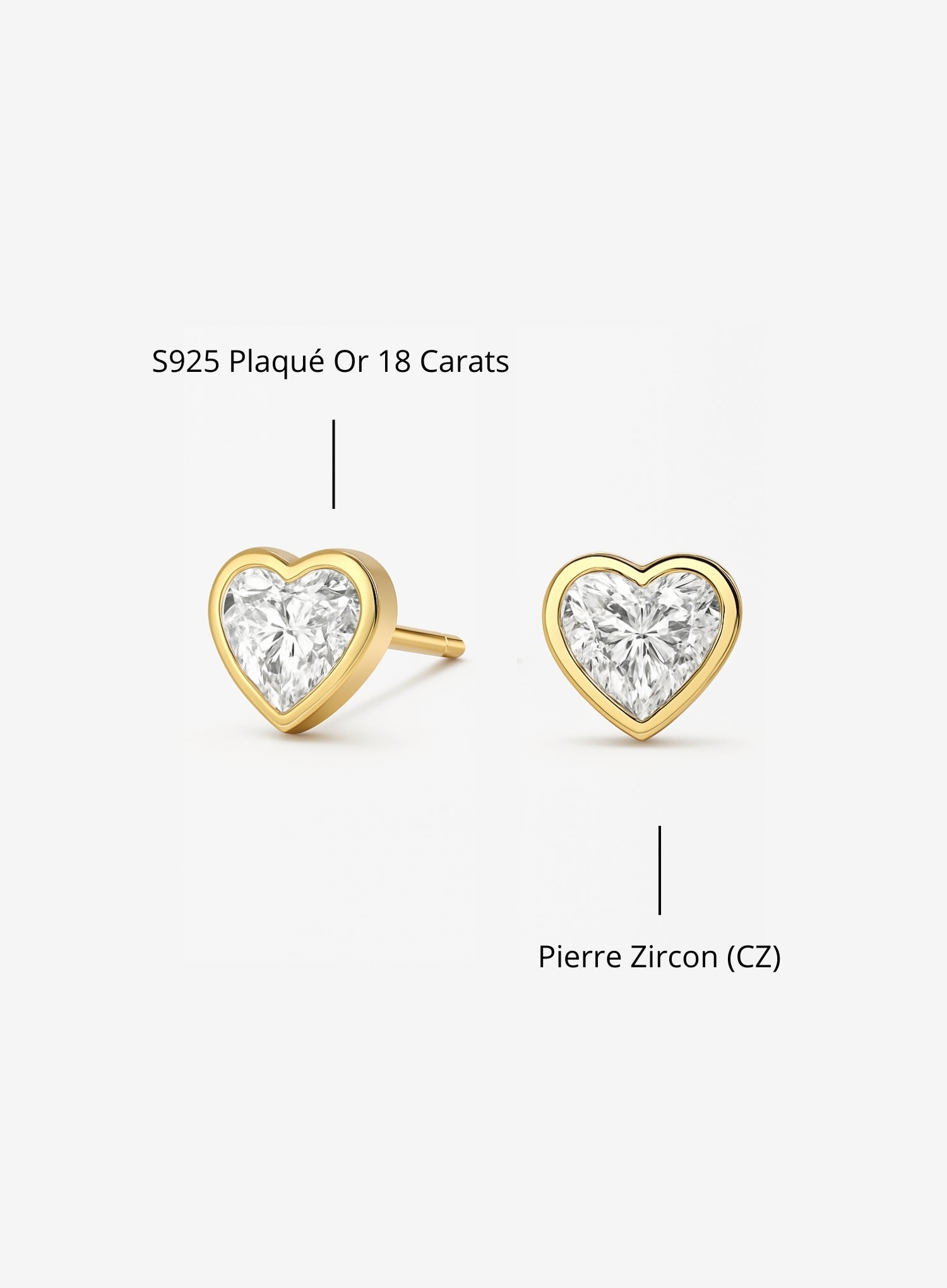 Heartline Studs